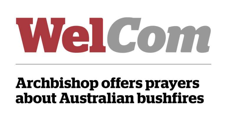 Archbishop offers prayers about Australian bushfires