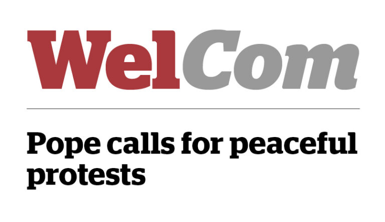 Pope calls for peaceful protests