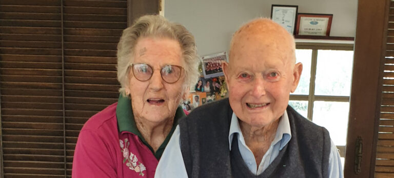 Clare and Gilbert Cole, 65 years married
