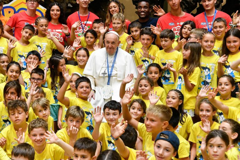 Pope Francis visits summer camp
