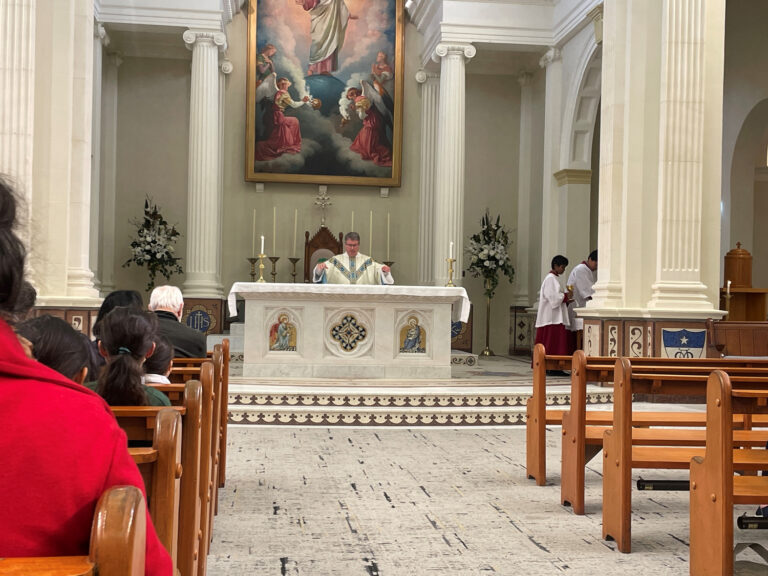 Students participate in Assumption Day Masses