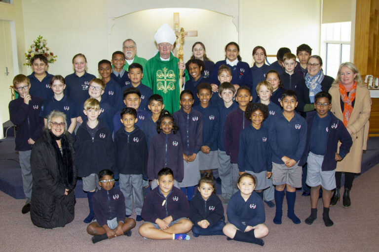 Bishop John Adams visits St Marcellin School